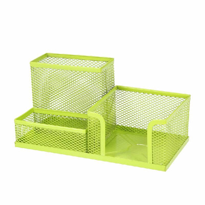 

Pen Holder 3 Compartments Desk Organizer Metal Mesh Pen Organizer Desktop Organizer