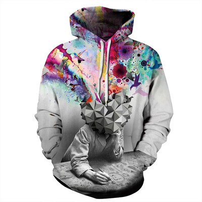

Brand Long Sleeve Sweatshirt 3d Hoodies Camo Printed Hoodie Casual Hooded Tracksuit Big Size Hip Hop Clothing