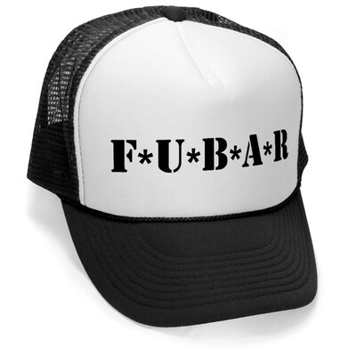 

FUBAR - funny joke party gag Mesh Trucker Cap Hat Black