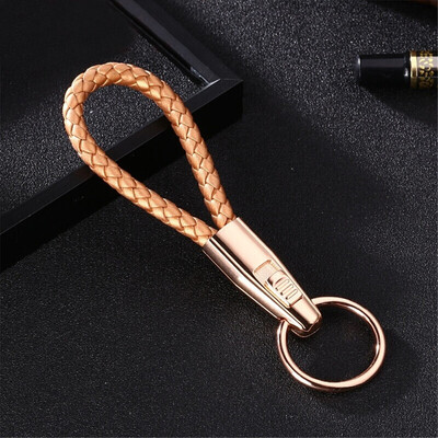 

New LeatherMetal Car-Styling Keychain Car&Home Key Ring Holder Housekeeper for Nissan Bmw Honda Skoda VW KIA Hyundai Toyota