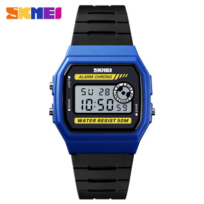 

SKMEI 1413 Men Analog Digital Watch Fashion Casual Sports Wristwatch Time Display Alarm 5ATM Waterproof Leather Strap Backlight