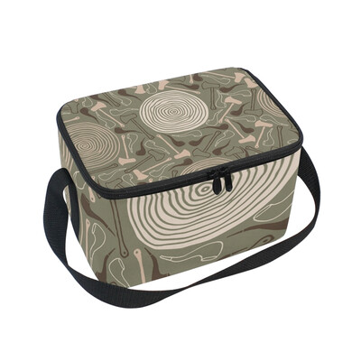 

ALAZA Insulated Lunch Box Hammer Round Lunch Bag for Men Women Portable Tote Bag Cooler Bag