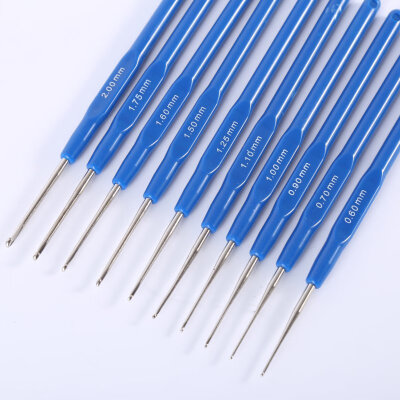 

10pcs A Lot Cheap&Fashion Knitting Tools Sweater Needle Blue Handle Crochet Imitation Coke Crochet