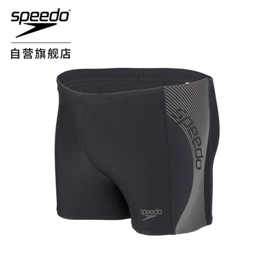 

Speedo speed ratio Tao fashion dynamic slim fit comfortable high elastic anti-wrinkle anti-chlorine soft light mens boxer shorts 811474C162 black gray 40