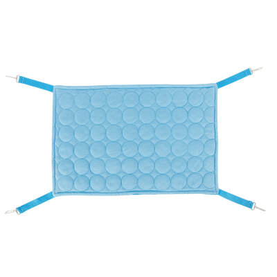 

Summer Pet cage Cooling Ice Silk Breathable mat Hammock Bed Cusion-BLUE