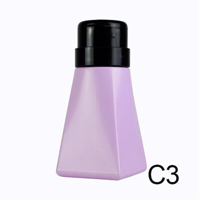 

C Type Empty Pump Dispenser Nail Tools Bottle for Liquid Alcohol Remover Cleaner Refillable Container 200ml