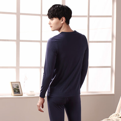 

Urban Beauty Qiuyi Qiuku Men 18 New Cotton Wool Mens Simple Casual Round Collar Thin Mens Long Sleeve Trousers Warm Underwear Mens Set 4W8107 Bao Lan XL
