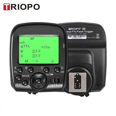 

TRIOPO G1 Dual TTL Wireless Trigger with Widescreen LCD Display 18000s HSS 24G Wireless Transmission 16 Channels for Canon Nikon
