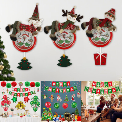 

Willstar 7 Styles Merry Christmas Deocr Balloons Santa Claus Latex Balloons Christmas Decorations Xmas Banner Hanging Ornament Set