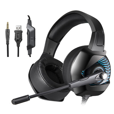 

ONIKUMA K6 Gaming Headsets 35mm Wired Over Ear Headphones Noise Canceling E-Sport Earphone with Microphone LED Light Volume Contr