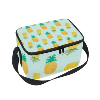 

ALAZA Lunch Box Insulated Pineapple Design Lunch Bag Large Cooler Tote Bagfor Men Women