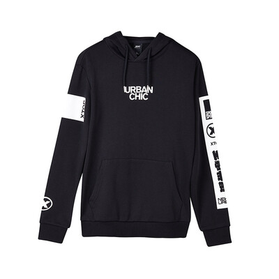 

Special step hooded sweater male 2018 autumn new casual mens comfortable printing letters fashion mens long-sleeved shirt 882329059002 black XL