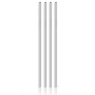 

Useful Reusable 304 Stainless Steel Straw Milk Tea Silver Straws Party Drinking Accessories