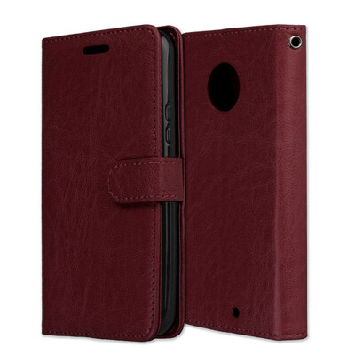 

MOONCASE Motorola Moto X4 3 Card Photo Frame Holster - Brown
