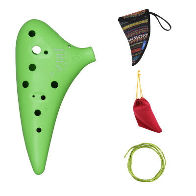 

12 Hole Alto C Ocarina Vessel Flute ABS Material Sweet Potato Shape with 2 Protective Bags Musical Gift for Beginners