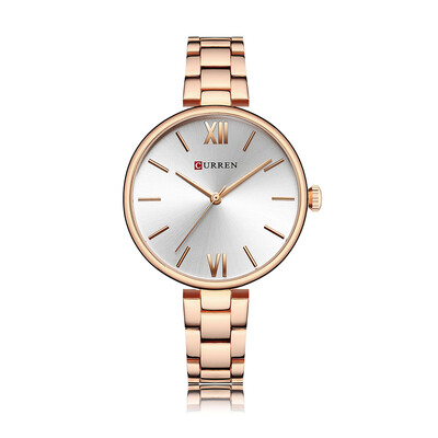 

CURREN 9017 Women Watch Quartz Movement Wrist Watch Simple Causal Gift for Women