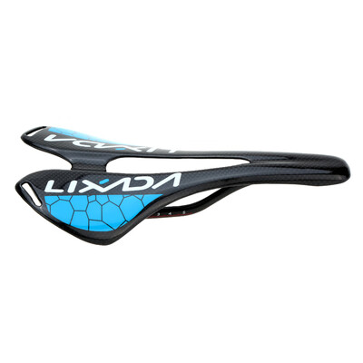 

Lixada Black Glossy Full Carbon Fiber Super Lightweight MTB Mountain Bike Road Bike Cycling Hollow Saddle Bicycle Seat 275143mm 1