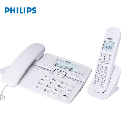 

Philips PHILIPS cordless telephone wireless landline machine home office home one-touch dial dual hands-free DCTG188 white