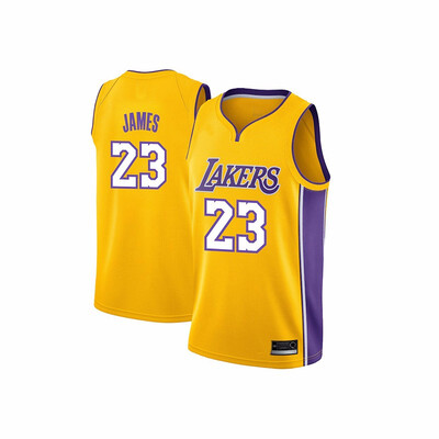 

2019 New Los Angeles Lakers 23 LeBron James Basketball Jersey 23 James Mens Purple Yellow White Basketball Jersey