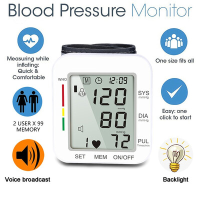 

Willstar Intelligent LCD Digital Display Blood Pressure Monitor