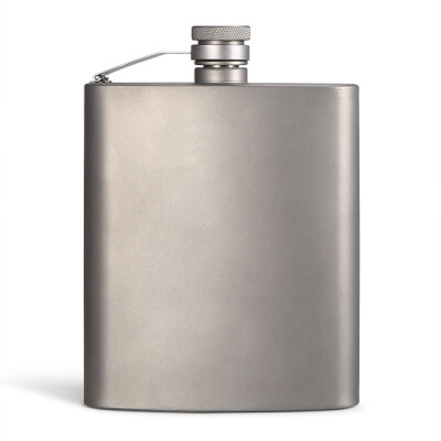 

200ML Titanium Flask Liquor Ultra Light Flat Hip Flask Outdoor Camping Picnic Hiking