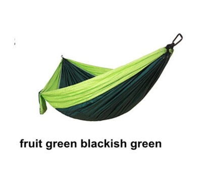 

Double hammock outdoor camping supplies bed 210T parachute cloth hammock green