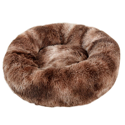 

Winter Warm Round Plush Cat Bed House Soft Long Plush Cat Bed Best Dog Bed For Small Dogs Cats Nest Sleeping Pet Bed Puppy Mat