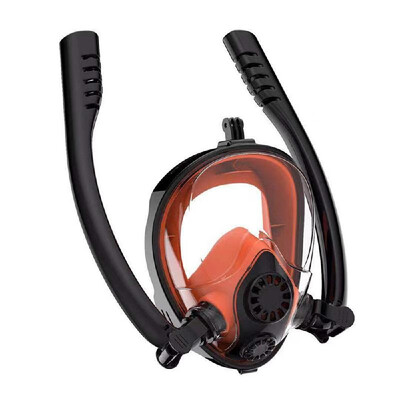 

2019 New Design Double Snorkels Advanced Breathing System Diving Mask Scuba Mask Underwater Anti Fog Full Face Snorkeling Mask Wom