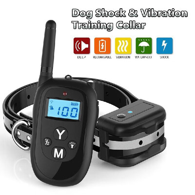 

Dog Static Shock Collar Training Vibration Collar Waterproof Shock&Vibration 300 Meters Rechargeabe Shock Collar Levels 1-100