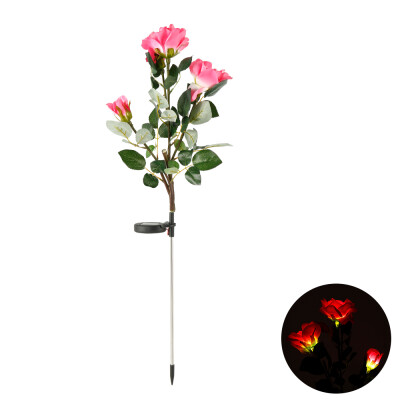 

Outdoor Solar Powered Lights Lily Flower Garden Stake Lights Multi-color Changing LED Solar Landscape Decorative Lights