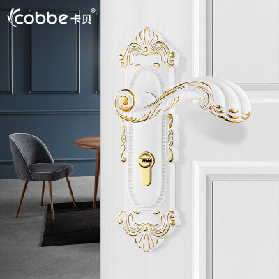 

Kabecobebe door lock indoor bedroom door wooden door lock with European mute door handle ivory white door lock CX6111