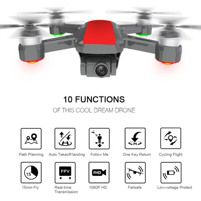 

DREAM 5GHz GPSGLONASS Optical Flow Positioning 1080P Camera FPV Altitude Hold RC Quadcopter