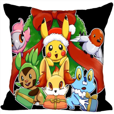 

Pokemon Pillow Cover Bedroom Home Office Decorative Pillowcase Square Zipper Pillow Cases Satin Fabric No Fade