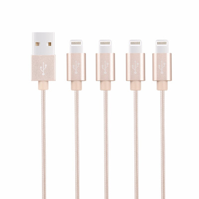 

Lightning iPhone Cable 4Pack 4x 1M33FT Nylon Braided Syncing&Charging Cord for iPhone iPad iPod - Tyrant Gold