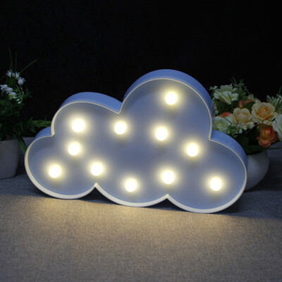 

BRELONG 3D Clouds Warm White Decoration Night Light for Kids Room Christmas Wedding 3V