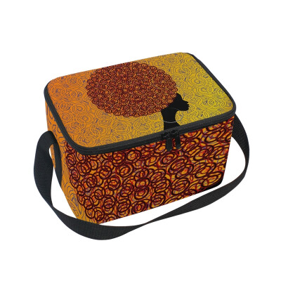 

ALAZA Insulated Lunch Box Vintage Woman Lunch Bag for Men Women Portable Tote Bag Cooler Bag