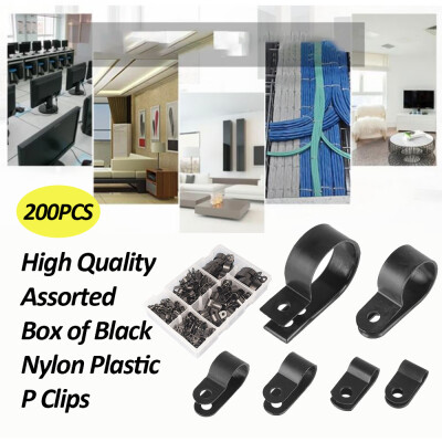 

Willstar 200X Cable Clips R-type Clamp Cord Management Wire Holder Conduit Tidy Fastener