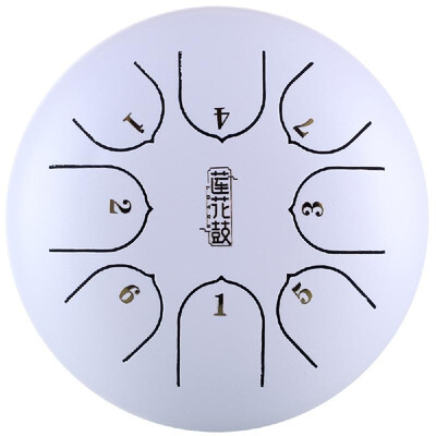 

6 inch Steel Tongue Drum Mini 8 Notes Hand Pan Drum with Drumsticks Percussion Musical Instruments