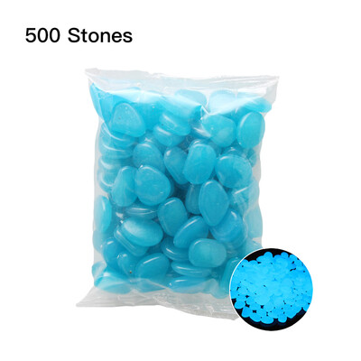 

500pcsBag Luminous Pebbles Glow in the Dark Stones Home Fish Tank Outdoor Decor Garden Walkway