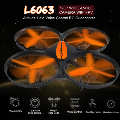 

LISHITOYS L6063 720P Wide Angle Camera Wifi FPV Altitude Hold Voice Control RC Quadcopter for RC Training