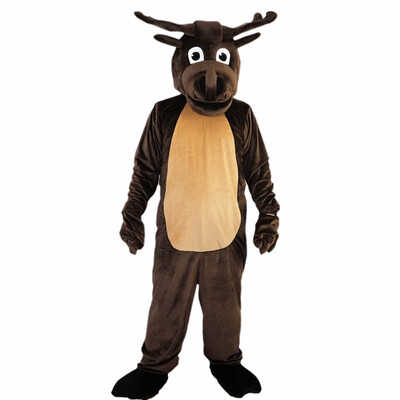 

LangtengDark Brown Elk Mascot Costume Cartoon Cosplay Party Halloween Christmas Festival Performance