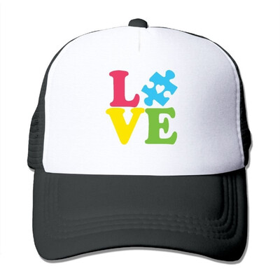 

FashionMZI Unisex Trucker Hat Autism Love Men Women Adjustable Mesh Cap New Peak Cap