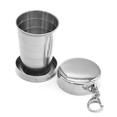 

Stainless Steel Camping Folding Cup Portable Outdoor Travel Demountable Collapsible Cups L