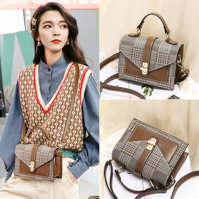 

HAUTTON ton bag female bag leather shoulder bag ladies handbag Korean fashion Messenger bag female 918410623 Mocha brown
