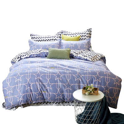 

4PcsSet Home Fashionable Cartoon Bedding Set Simple & Soft Bedclothes Skin-Friendly Pillowcase Duvet Cover Bedsheet