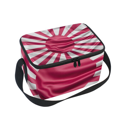

ALAZA Lunch Box Insulated Japan Flag Lunch Bag Large Cooler Tote Bagfor Men Women