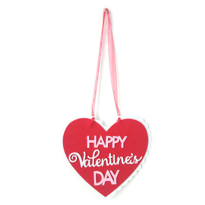 

Non-woven Wall Hanging Decoration Handmade Signs Heart Shape Door Ornaments Plaque Hanger for Valentine Holiday Gift