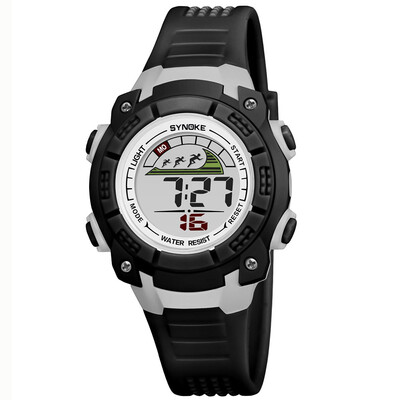 

SYNOKE Sport Children Wrist Watches LED Digital Stopwatch Alarm Luminous Water Resistant Girl Boy Watch