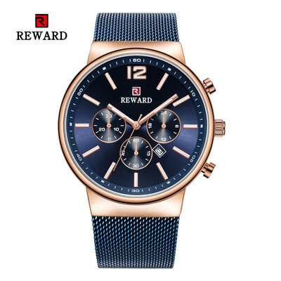 

REWARD 63060 Mesh Calendar Waterproof Business Casual Men Quartz Watch