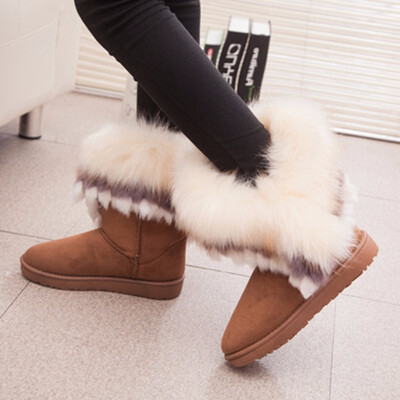 

New Fashion Winter Ankle Women Boots Plush Warm Lady Shoe Plus Size Easy Wear Up Girls Snow Boots Size36-40